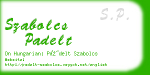 szabolcs padelt business card